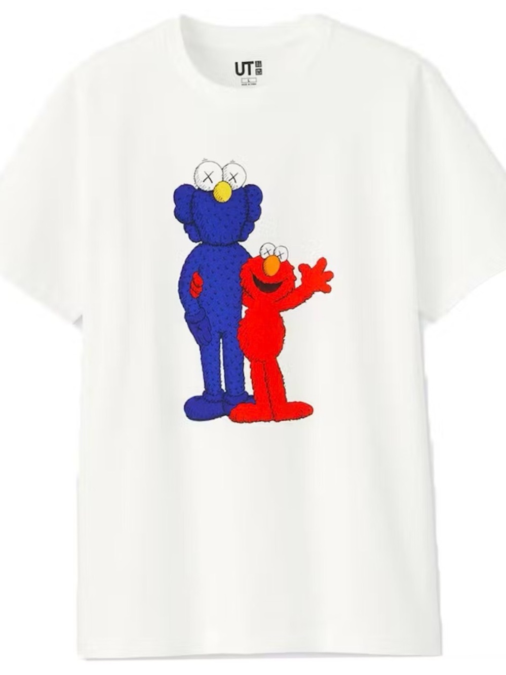 Uniqlo x KAWS White Tee with Blue & Red Characters
